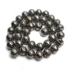Perles de pierre de lave plaquées noires 4 mm 6 mm 8 mm 10 mm 15''