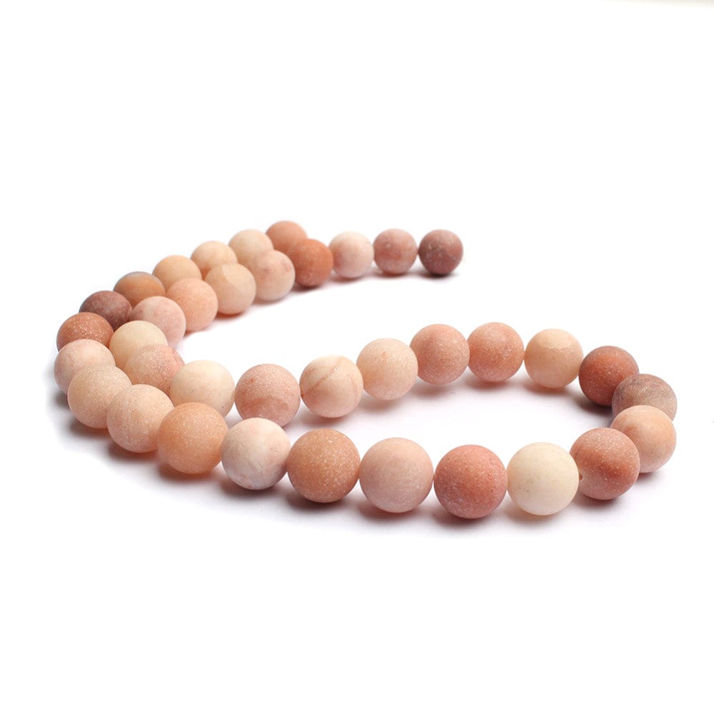 Pink Aventurine Matte , Natural Gemstone , Round Stone  4mm 6mm 8mm 10mm 15''