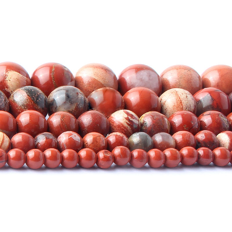 Red Jasper Beads 4mm 6mm 8mm 10mm 12mm 15'' Regular quality