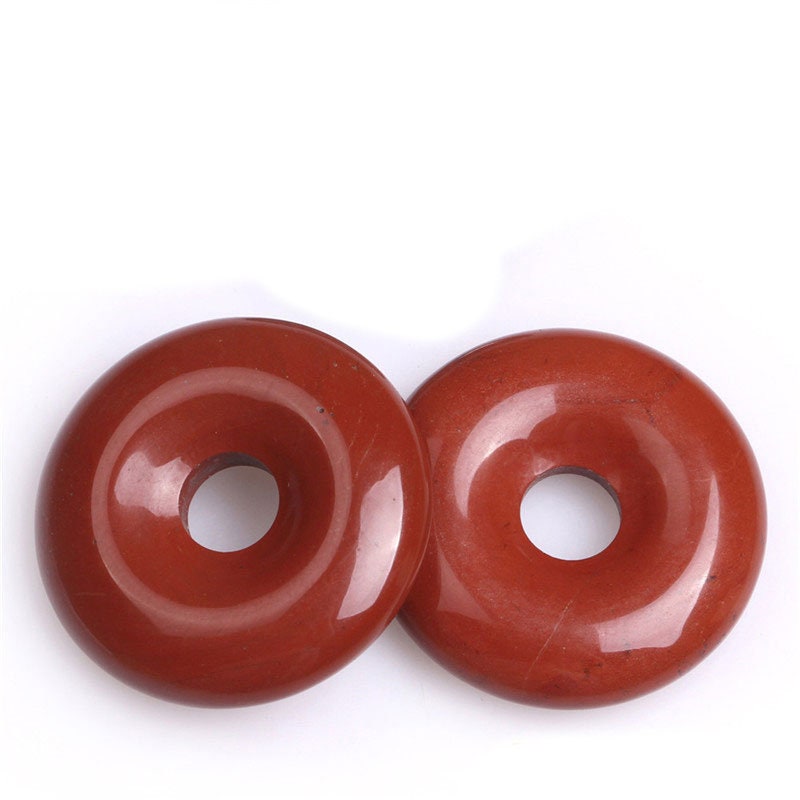 Red Jasper Donut Pendant 25mm 30mm 40mm 50mm 1pc