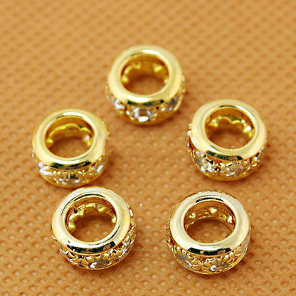 5x10mm Crystal Rhinestone Beads 10pcs
