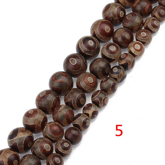 Tibetan Dzi Agate Beads 8mm 10mm 15''