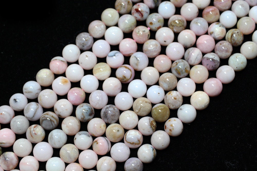 Pink Opal Beads Natural Gemstone Beads 4mm 6mm 8mm 10mm 15''