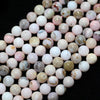 Perles d'opale rose, pierres précieuses naturelles, 4 mm, 6 mm, 8 mm, 10 mm, 15 pouces