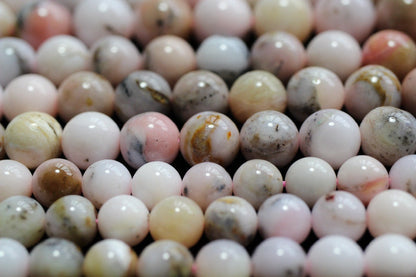 Lyserøde opalperler Naturlige ædelstensperler 4mm 6mm 8mm 10mm 15''