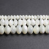 Perles rondelles en coquillage jaune et blanc 3x4mm 4x6mm 5x8mm 15''