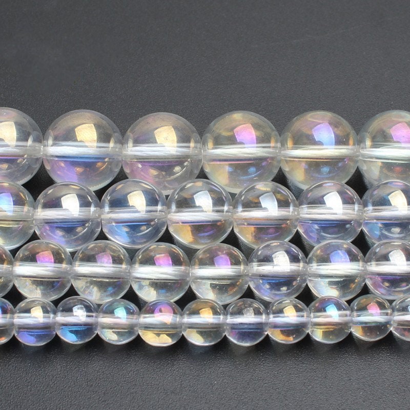 Rainbow Crystal Quartz Beads 4mm 6mm 8mm 10mm 12mm 15''