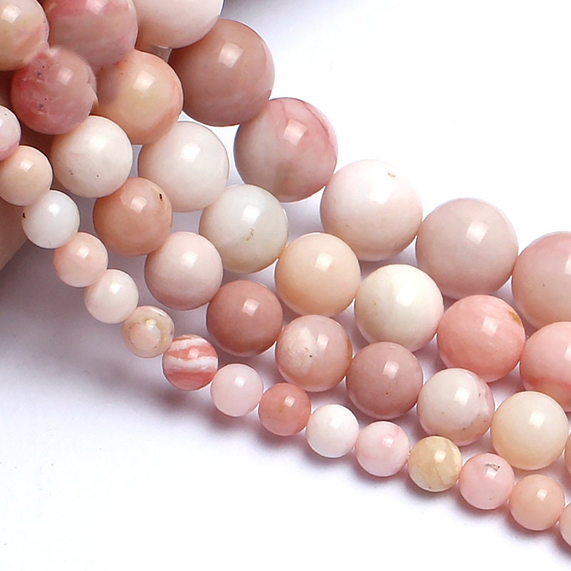 A Pink Opal Natural Gemstone Beads  4mm 6mm 8mm 10mm 15''