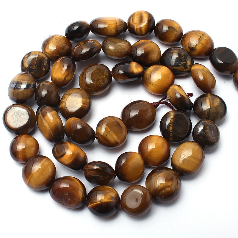 Yellow Tigers Eye Nugget Beads Natural Gemstone Beads 8-10mm 15''