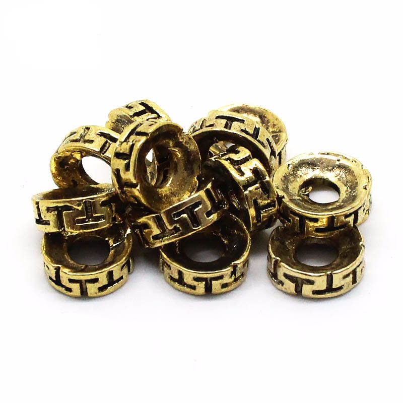 8mm Antique Silver Gold Spacer Beads 50pcs