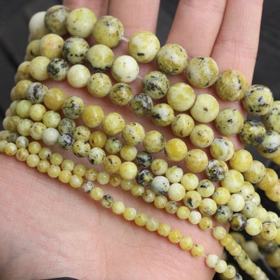 Yellow Turquoise Beads Natural Gemstone Beads  4mm 6mm 8mm 10mm 12mm 15''