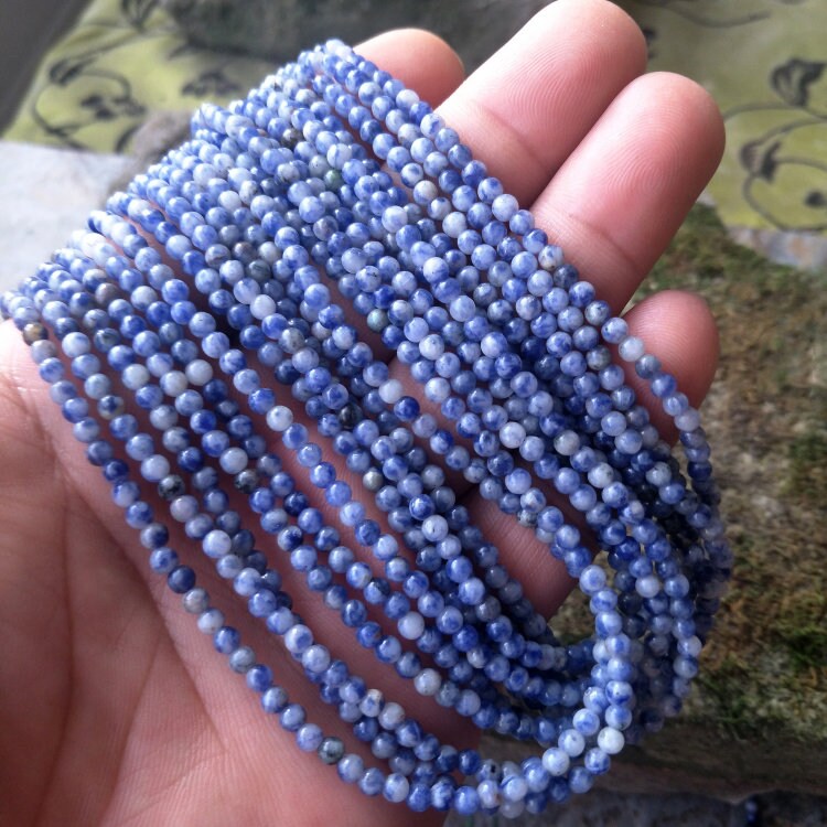 Naturlig ædelsten, 3 mm sten, Howlit, Ametyst, Onyx, Sodalit, Amazonit, Labradorit Rund 15''