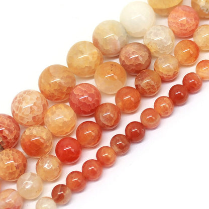 Cracked Carnelian Beads 6mm 8mm 10mm 12mm 15''