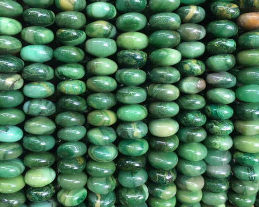 African Jade Rondelle Stone Beads 4x6mm 5x8mm 15''