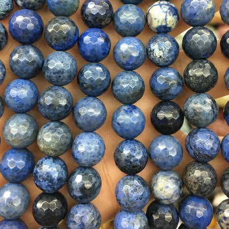 Dumortierit facetperler 6mm 8mm 10mm 15''