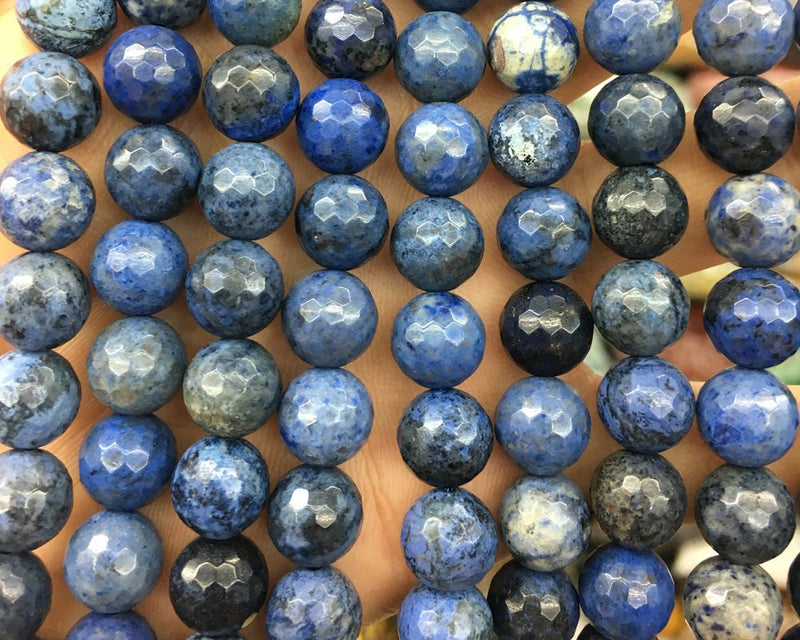 Dumortierite Faceted Beads 6mm 8mm 10mm 15''