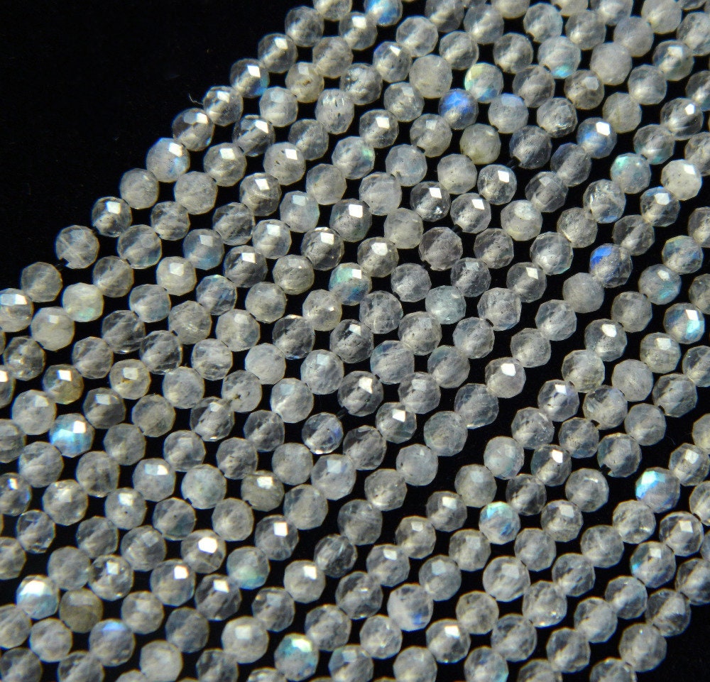 Labradorite Faceted Beads 2mm 3mm 4mm 15''