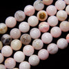 Perles d'opale rose, pierres précieuses naturelles, 4 mm, 6 mm, 8 mm, 10 mm, 15 pouces