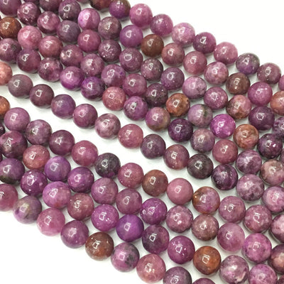 Lilla Lepidolitperler 6mm 8mm 10mm 15''