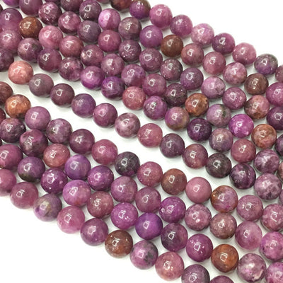 Lilla Lepidolitperler 6mm 8mm 10mm 15''