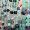 Perles de fluorite mate, pierre naturelle givrée, 4 mm, 6 mm, 8 mm, 10 mm, 12 mm, 15 pouces