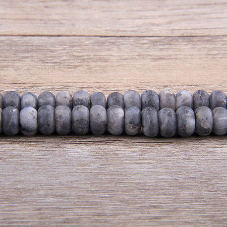 Black Labradorite Rondelle Matte Beads 4x6mm 5x8mm 15''