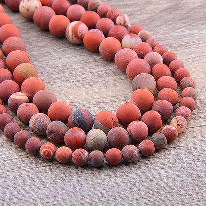 Red Jasper Matte Beads 4mm 6mm 8mm 10mm 12mm 15''