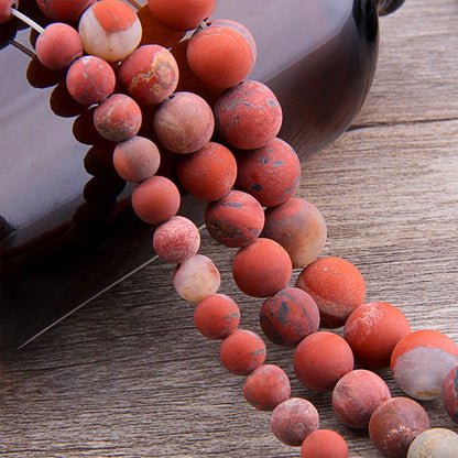 Red Jasper Matte Beads 4mm 6mm 8mm 10mm 12mm 15''