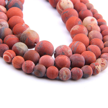 Red Jasper Matte Beads 4mm 6mm 8mm 10mm 12mm 15''