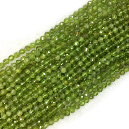 Peridot Faceted Beads 2mm 3mm 15''