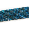 Perles à facettes en apatite bleue 2 mm 3 mm 4 mm 6 mm 15''
