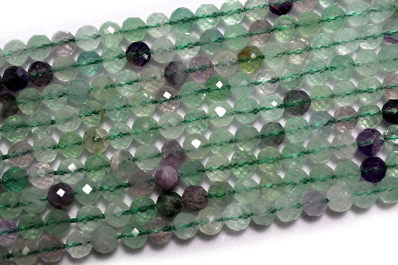 Perles à facettes en fluorite 2 mm 3 mm 4 mm 15''