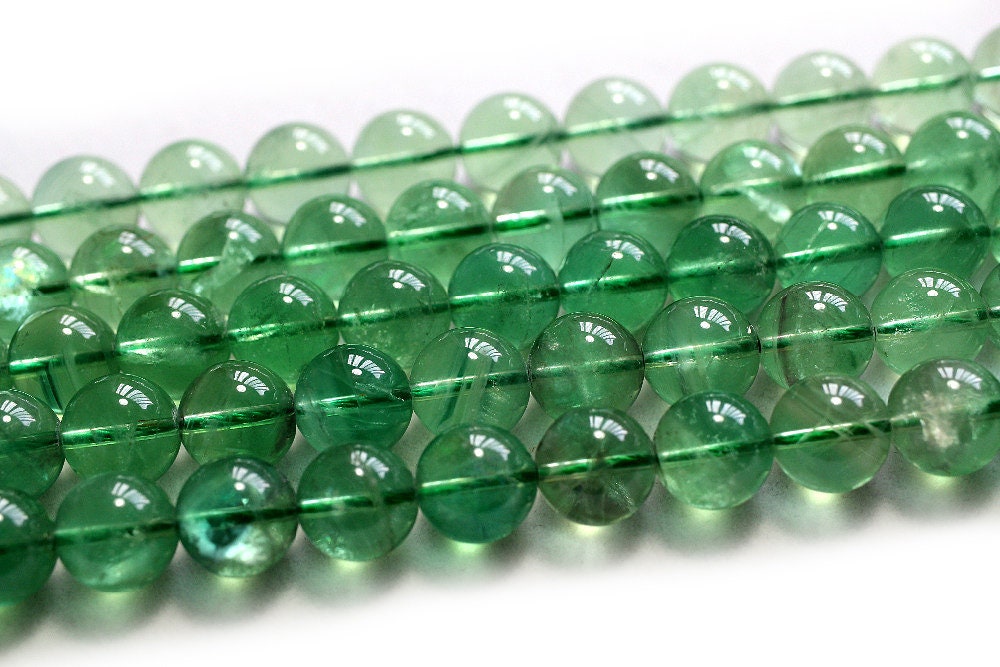 Green Fluorite Beads 6mm 8mm 10mm 12mm 15''