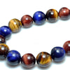 Mix Color Tiger Eye Beads Natural Gemstone Beads 4mm 6mm 8mm 10mm 12mm 14mm 15''