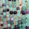 Perles de fluorite mate, pierre naturelle givrée, 4 mm, 6 mm, 8 mm, 10 mm, 12 mm, 15 pouces