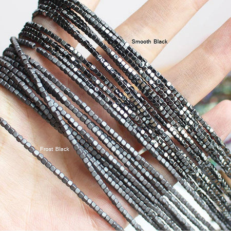 Hematite Cube Beads 2mm 3mm 4mm 15''