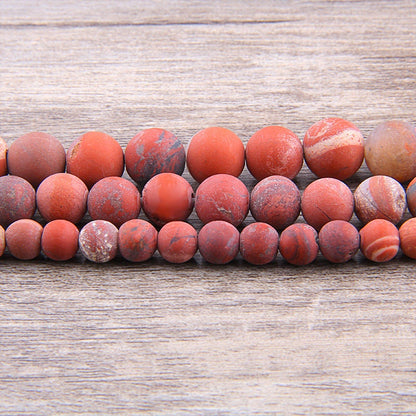 Red Jasper Matte Beads 4mm 6mm 8mm 10mm 12mm 15''