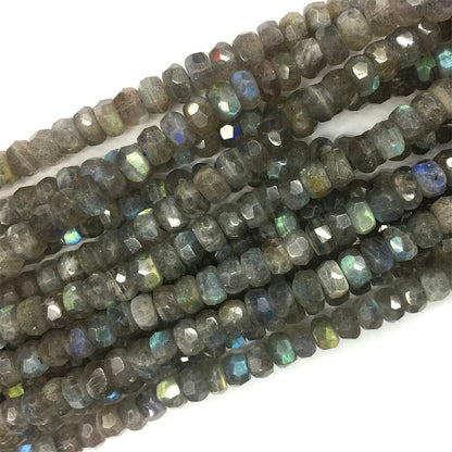 Labradorite Nugget Faceted Beads  5x8mm 6x10mm 15''