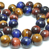 Mix Color Tiger Eye Beads Natural Gemstone Beads 4mm 6mm 8mm 10mm 12mm 14mm 15''