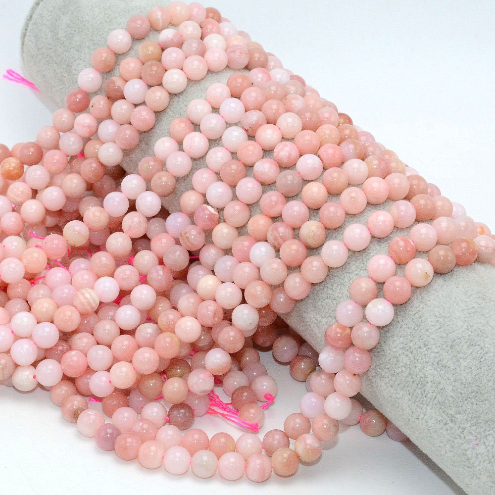 A Pink Opal Natural Gemstone Beads  4mm 6mm 8mm 10mm 15''