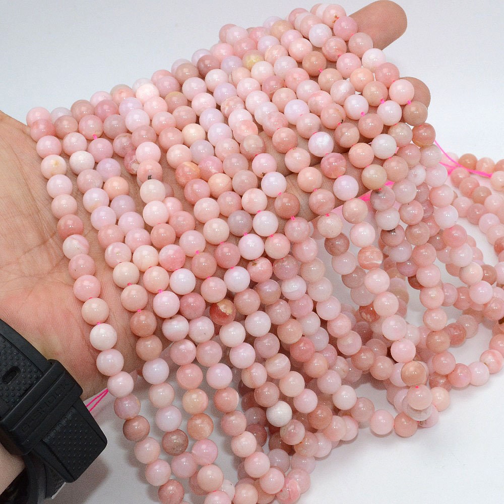 A Pink Opal Natural Gemstone Beads  4mm 6mm 8mm 10mm 15''