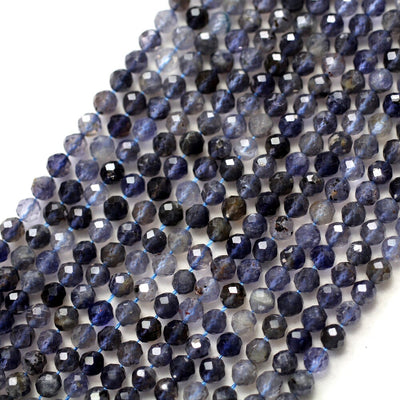 Iolite Faceted Beads 2mm 3mm 4mm 15''