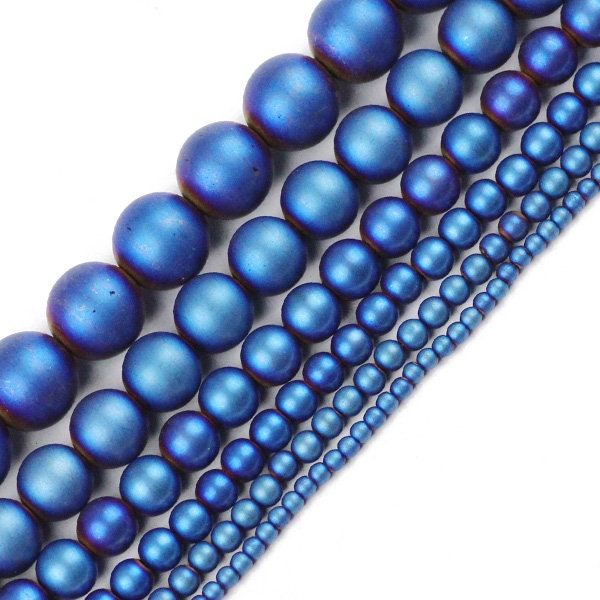 Mix Hematite Matte Beads 2mm 3mm 4mm 6mm 8mm 10mm 15''
