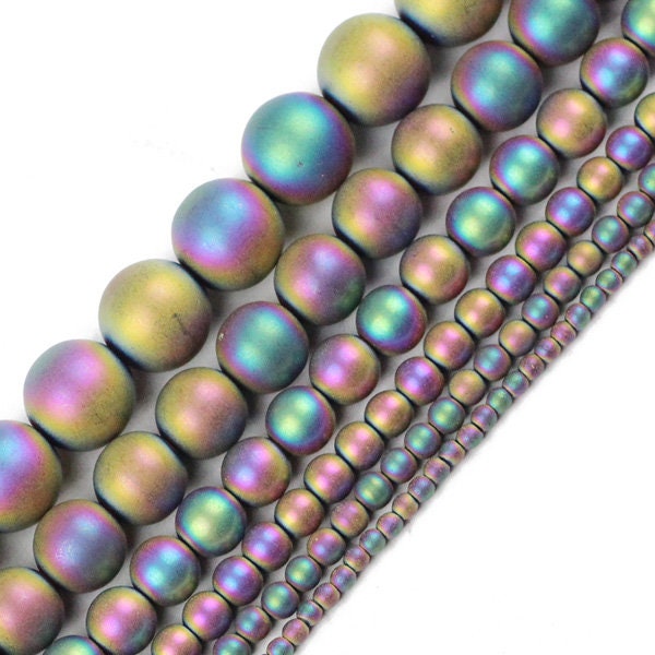 Mix Hematite Matte Beads 2mm 3mm 4mm 6mm 8mm 10mm 15''