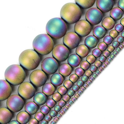 Mix Hematite Matte Beads 2mm 3mm 4mm 6mm 8mm 10mm 15''