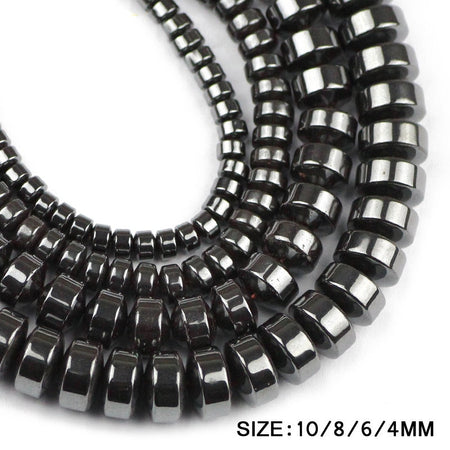 Perles rondelles en hématite 3x4mm 3x6mm 5x8mm 6x10mm 15''