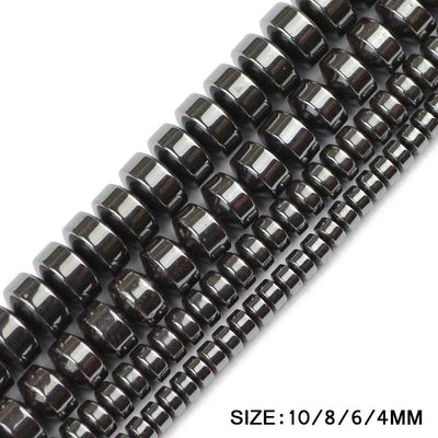 Hematite Rondelle Beads 3x4mm 3x6mm 5x8mm 6x10mm 15''