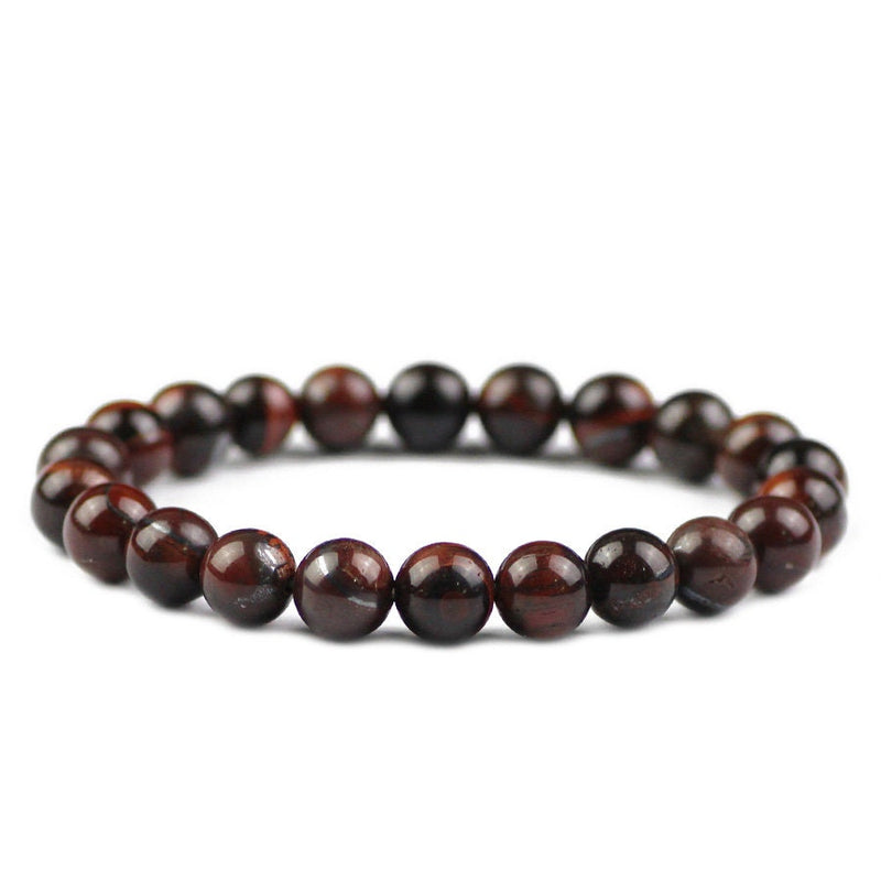 Rød Tigerøje Armbånd 8''