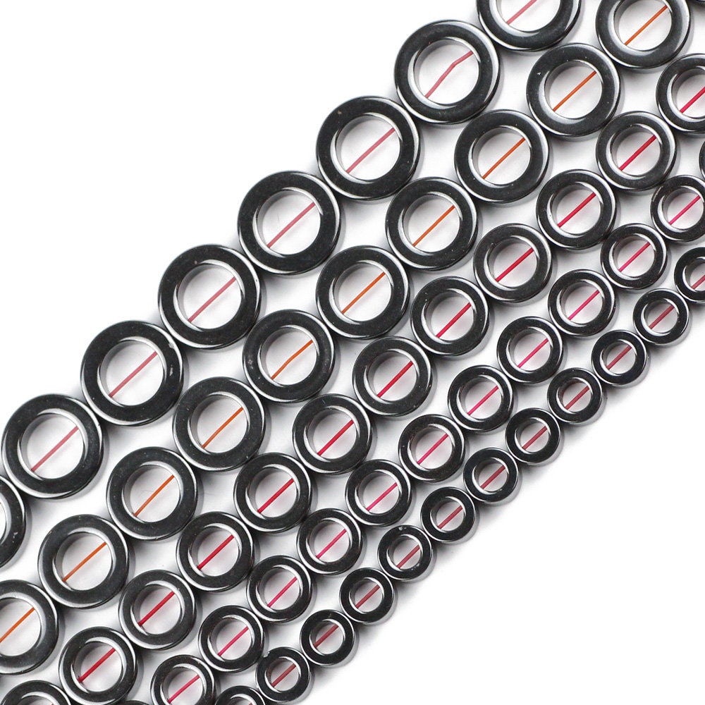 Hematite Circle Ring Beads 8mm 10mm 12mm 14mm 16mm