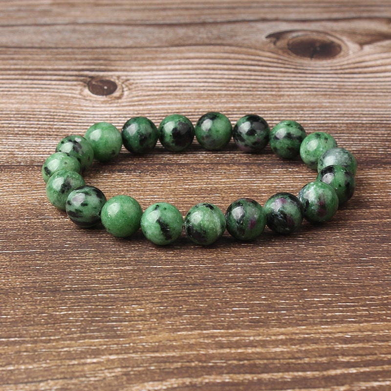 Ruby Zoisite Beads Bracelet 8''